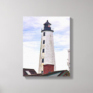 New London Harbour Lighthouse CT Wrapped Canvas