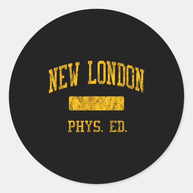 New London High School Hs New London Ct Phys Ed  Classic Round Sticker (Front)
