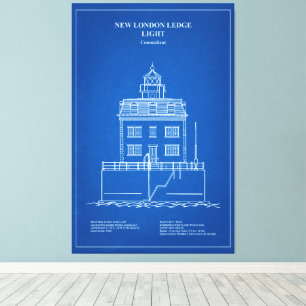New London Ledge Lighthouse - Connecticut – AD Canvas Print
