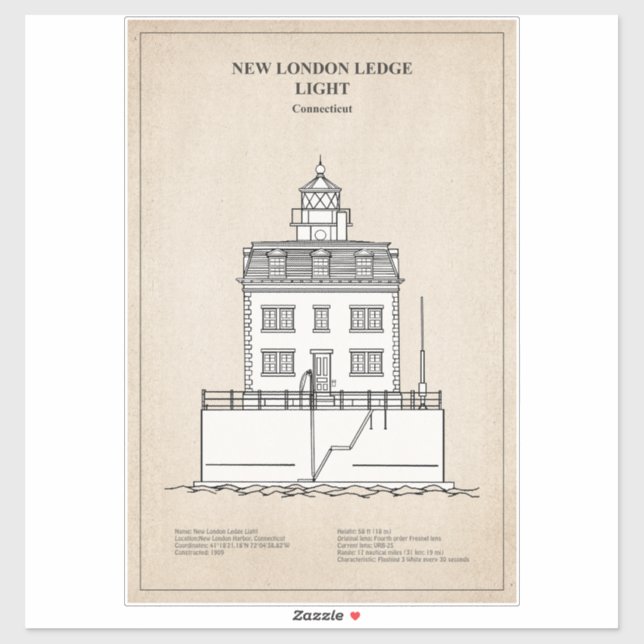 New London Ledge Lighthouse - Connecticut - SBD (Sheet)