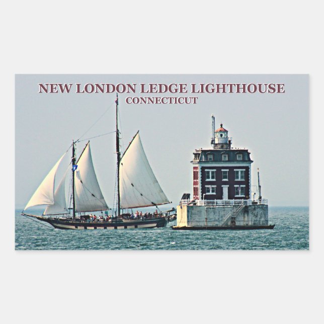 New London Ledge Lighthouse, Connecticut Stickers (Front)
