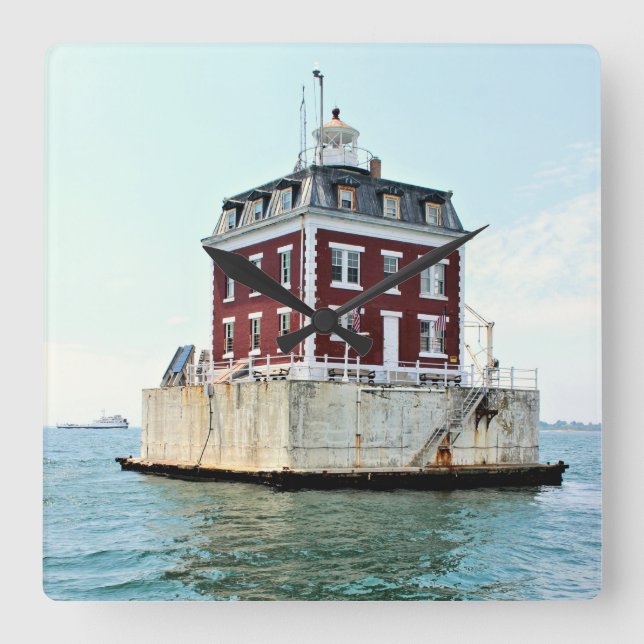 New London Ledge Lighthouse Connecticut Wall Clock (Front)