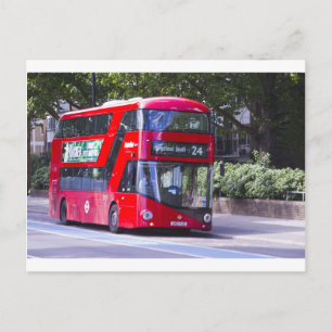 New London Red Bus Postcard