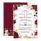 New! Lovely Burgundy Blush Floral Modern Wedding