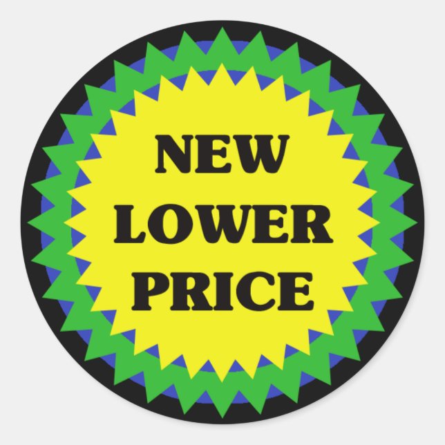 NEW LOWER PRICE Retail Sale Sticker (Front)