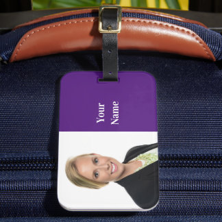 NEW! Luggage Tag -Single-side w/ Card Slot  Purple