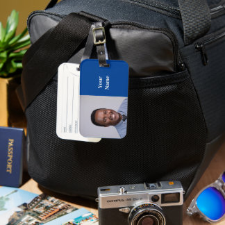 NEW! Luggage Tag - Single-sided w/Card Slot - Blue