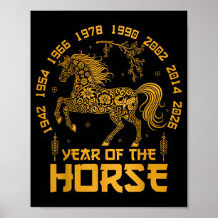 New Lunar Chinese Horse Zodiac Poster