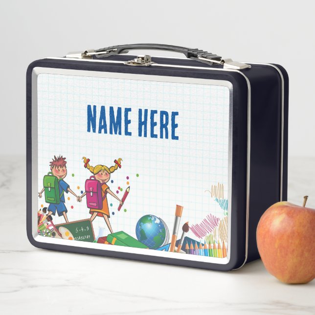 NEW! Lunchbox - Back to School Metal - Black (In Situ)