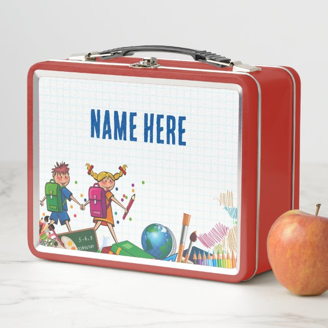 NEW! Lunchbox - Back to School Metal - Red (In Situ)
