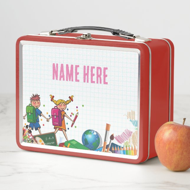 NEW! Lunchbox - Back to School Metal - Red (In Situ)