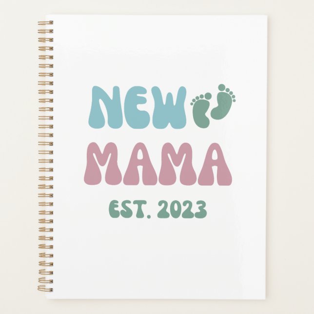 New Mama Est 2023 - Planner avec Gold Binding (Devant)