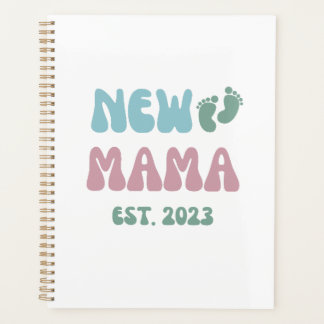 New Mama Est 2023 - Planner with Gold Binding