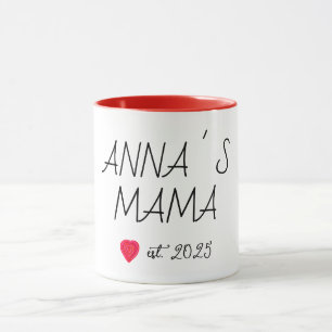 New Mama mug, red heart Mug
