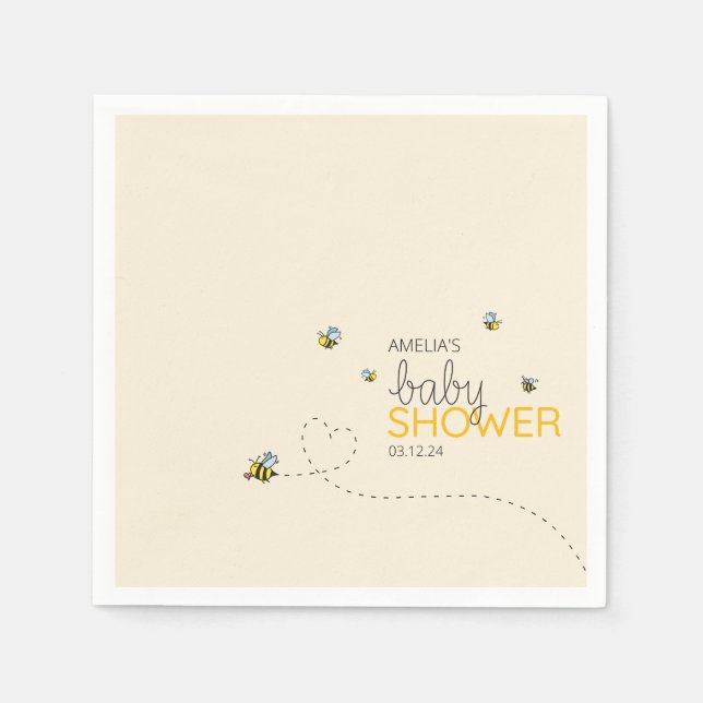 New Mama-to-bee Shower Theme Napkin (Front)