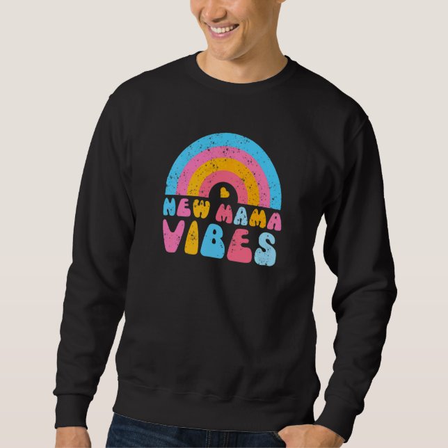 New Mama Vibes Vintage Sweatshirt (Front)