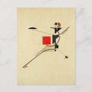 New Man by El Lissitzky Abstract Postcard