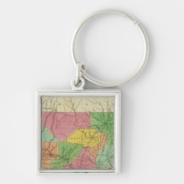 New Map Of Arkansas 2 Keychain (Front)