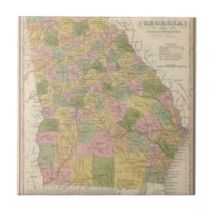 New Map Of Georgia Tile