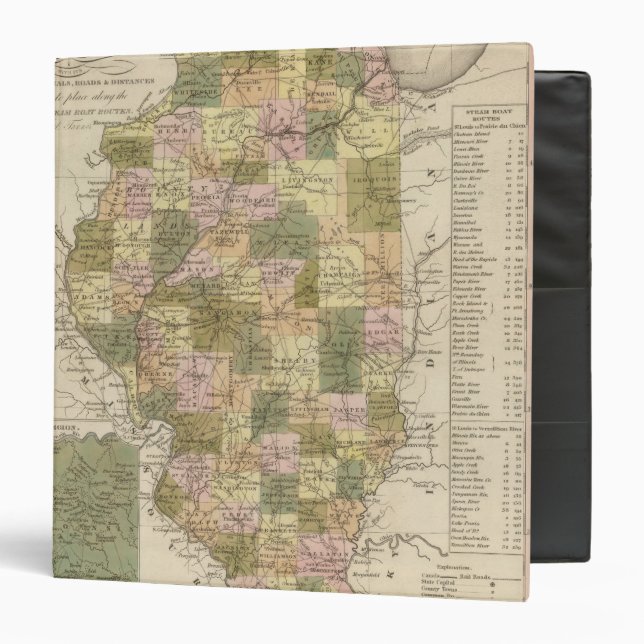 New Map Of Illinois 2 Binder (Front/Inside)