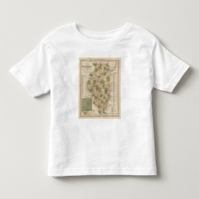 New Map Of Illinois 2 Toddler T-shirt (Front)