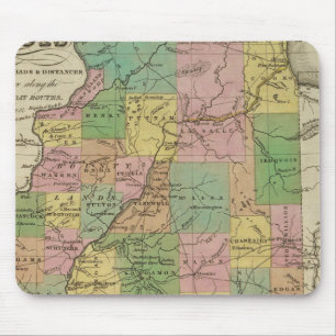 New Map Of Illinois Mouse Pad