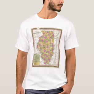 New Map Of Illinois T-Shirt
