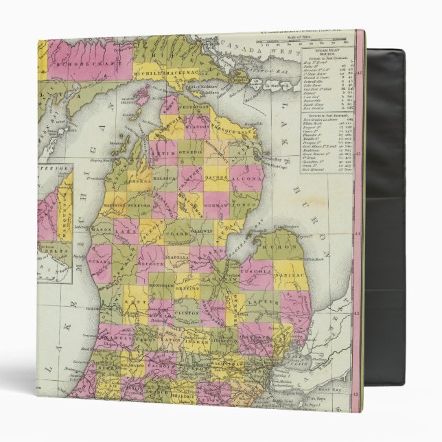 New Map Of Michigan 2 Binder (Front/Inside)