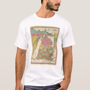 New Map Of Michigan T-Shirt