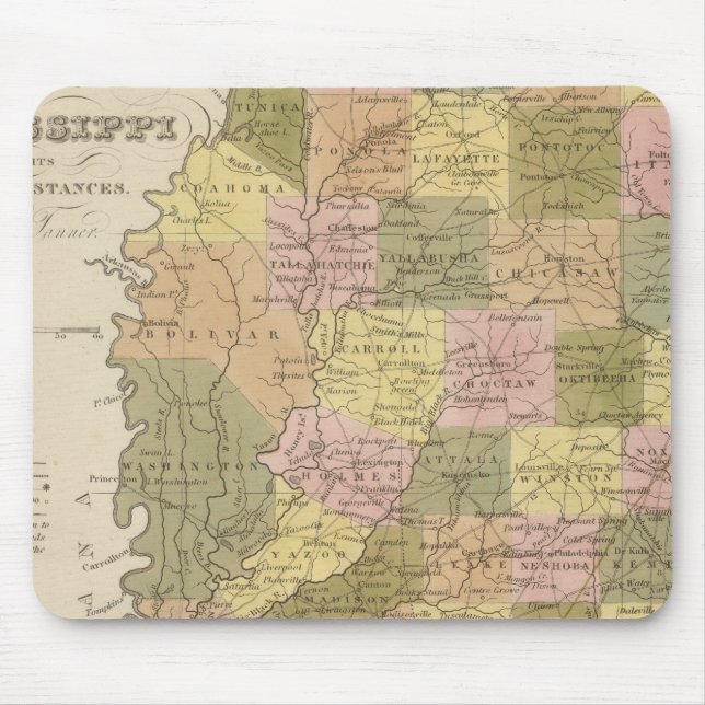 New Map Of Mississippi Mouse Pad (Front)