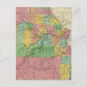 New Map Of Missouri Postcard