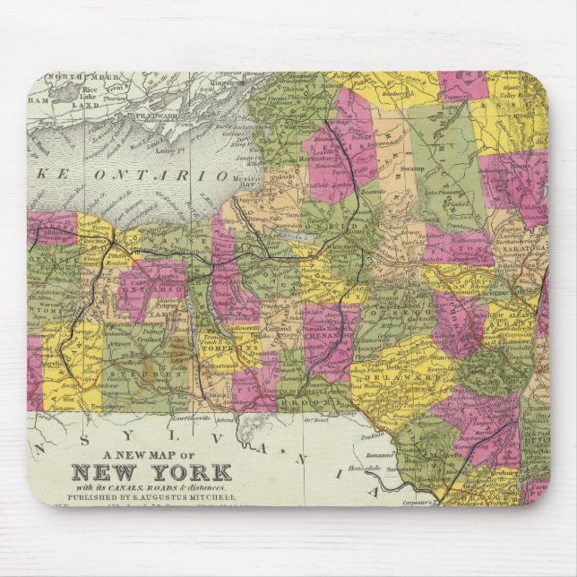 New Map Of New York 2 Mouse Pad (Front)