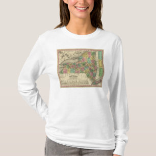New Map Of New York T-Shirt