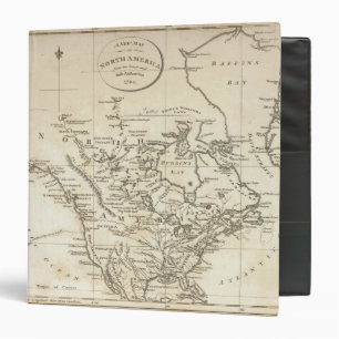 New Map of North America Binder