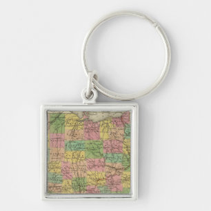 New Map Of Ohio 2 Keychain