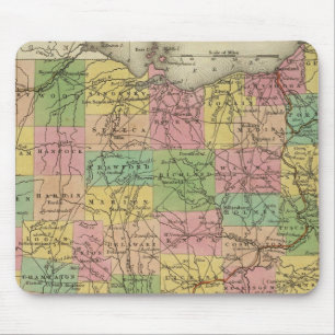 New Map Of Ohio 2 Mouse Pad