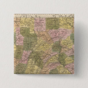 New Map Of Pennsylvania 2 Inch Square Button