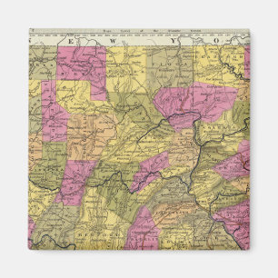 New Map Of Pennsylvania 2 Magnet