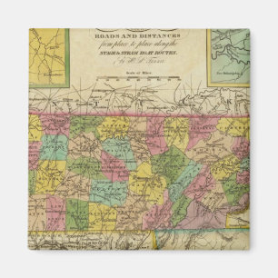 New Map Of Tennessee 2 Magnet