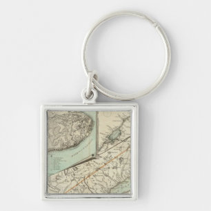 New Map Of The Province of Quebec Keychain