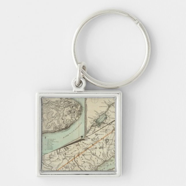 New Map Of The Province of Quebec Keychain (Front)
