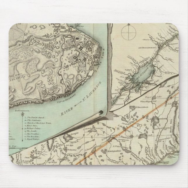 New Map Of The Province of Quebec Mouse Pad (Front)
