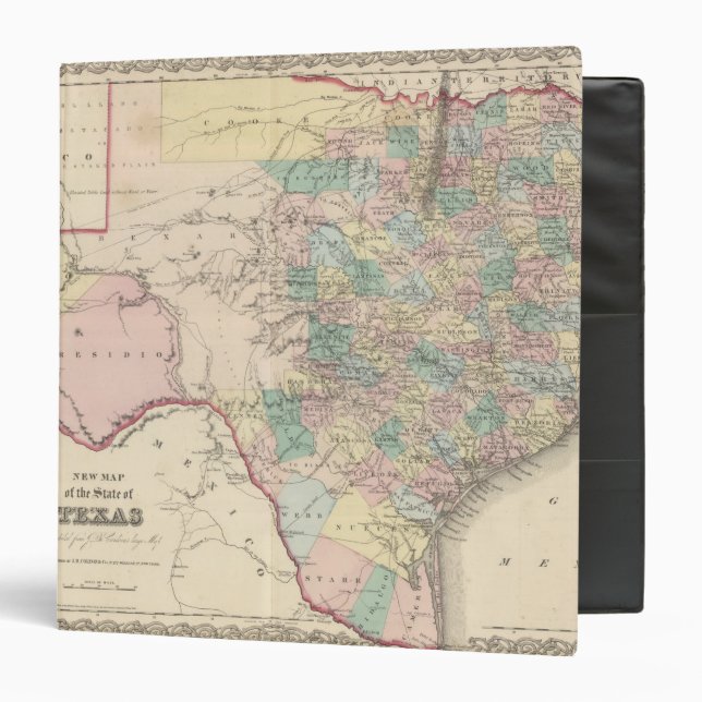 New Map of the State of Texas Binder (Front/Inside)