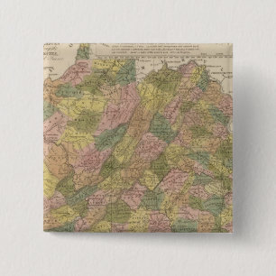 New Map Of Virginia 2 Inch Square Button