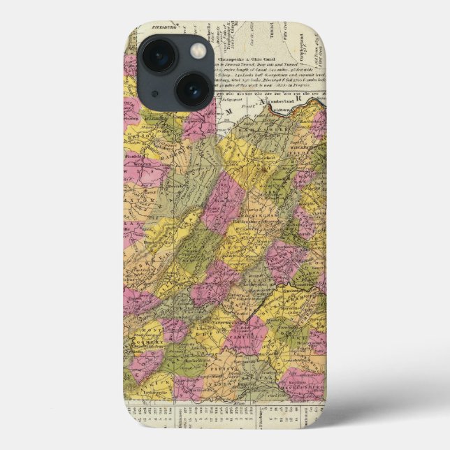 New Map Of Virginia Case-Mate iPhone Case (Back)