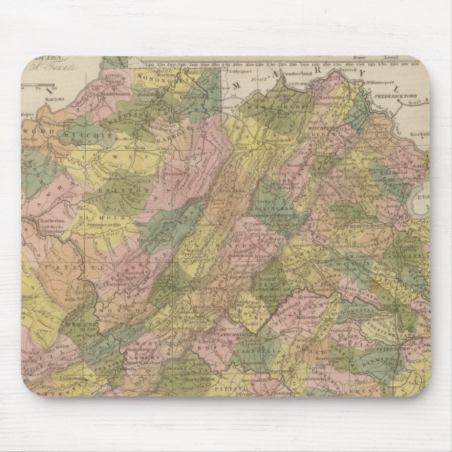 New Map Of Virginia Mouse Pad (Front)