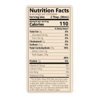 New Maple Syrup Nutrition Facts Goldenrod Labels
