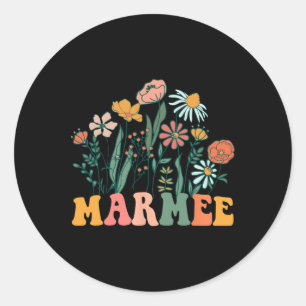 New Marmee Wildflower First Birthday &amp; Baby Sh Classic Round Sticker