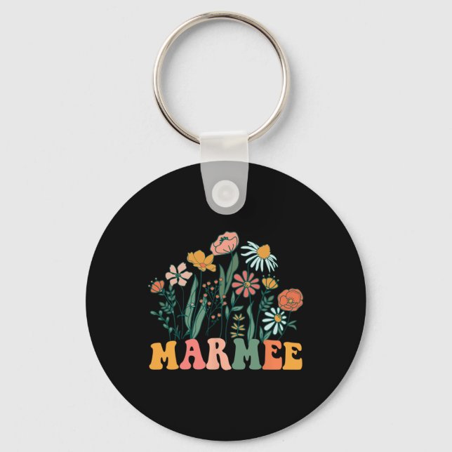 New Marmee Wildflower First Birthday &amp; Baby Sh Keychain (Front)