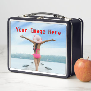 NEW! Metal Lunchbox - Black- Custom